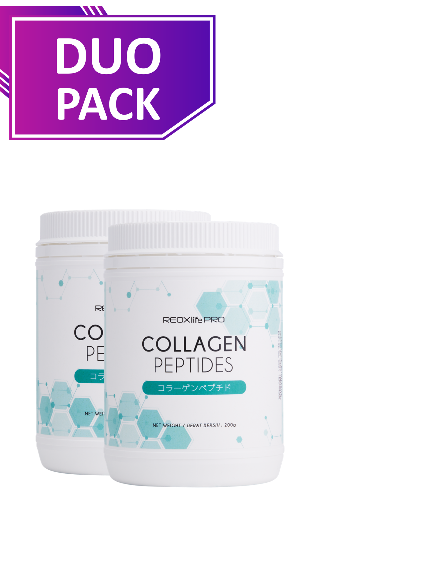 REOXlife PRO Collagen Peptides - 200G (DUO PACK)